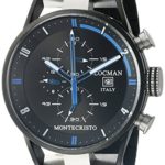 Locman Italy Men’s 0510KNBKFBL0GOK Montecristo Classic Chronograph Analog Display Quartz Black Watch