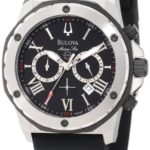 Bulova Men’s 98B127 Marine Star Black Dial Strap Watch