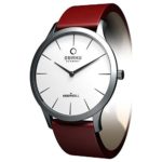 Obaku Women’s V112 V112LCIRR Red Leather Quartz Watch with White Dial