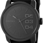 Diesel Men’s DZ1446 Double Down  Black Ip Silicone Watch