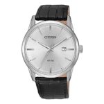 Citizen Men’s Quartz Case and Black Leather Strap Watch