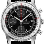 Breitling Navitimer 1 Chronograph 41 Steel Men’s Watch on Black Leather Strap A13324121B1X1