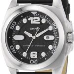 DKNY NY1433 Mens Black Dial And Leather Strap Watch