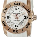 Swiss Legend Men’s ‘Commander Pro’ Swiss Quartz Stainless Steel Casual Watch (Model: 10069-RG-02S-WHT)