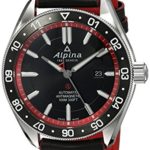 Alpina Men’s Alpiner 4 Stainless Steel Swiss-Automatic Watch with Leather Strap, Black, 22 (Model: AL-525BR5AQ6)