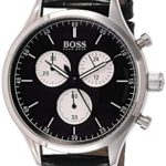 Hugo Boss Companion Black Dial Leather Strap Men’s Watch 1513543