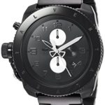 Vestal Men’s Restrictor Japanese-Quartz Watch with Stainless-Steel Strap, Black, 25 (Model: RES016)
