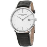 Frederique Constant Men’s FC220S5S6 Slim Line Analog Display Swiss Quartz Black Watch