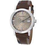 Burberry Men’s BU9020 Large Check Leather on Canvas Strap Watch