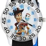 Disney Boys Toy Story 4 Analog-Quartz Watch with Nylon Strap, Black, 16 (Model: WDS000712)