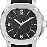 BURBERRY Swiss The Britain LumiNova Black Leather UNISEX Men Women Luxurious Watch Black Date Dial BBY1501