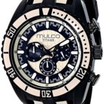 MULCO Unisex MW5-1836-115 Titan Wave Analog Display Japanese Quartz Black Watch