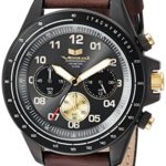 Vestal ZR2 Leather Stainless Steel Japanese-Quartz Watch with Strap, Brown, 20 (Model: ZR243L27.DB)