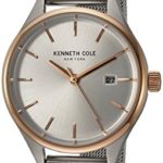 Kenneth Cole New York Women’s Classic Japanese-Quartz Watch with Stainless-Steel Strap, Silver, 12 (Model: 10030840