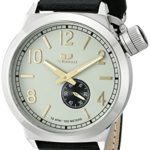 Vestal Unisex CNT3L01 Canteen Leather Analog Display Quartz Black Watch