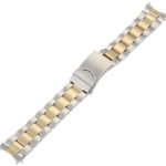 Hadley-Roma Men’s MB5917RTSandC-20 20-mm 14K Yellow Gold-Plated Two-Tone Watch Bracelet