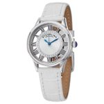 Stuhrling Original Women’s 890L.01 Vogue  Swiss Quartz Transparent Crystals White Watch