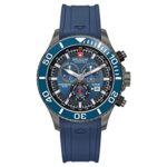 Swiss Military Hanowa Men’s 06-4226-30-003-03 Blue Rubber Swiss Quartz Watch with Blue Dial