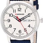 Wenger Men’s Attitude Stainless Steel Swiss-Quartz Nylon Strap, Blue, 19.7 Casual Watch (Model: 01.1541.113)