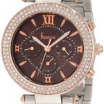 Freelook Women’s HA1539RGM-2 Brown Chronograph Dial Rose Gold Swarovski Bezel Watch