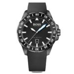 Hugo Boss Ocean Deep Black Silicone Quartz Analog Men’s Watch 1513229