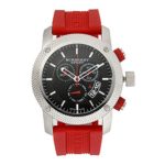 Burberry Sport Chronograph Black Dial Red Rubber Mens Watch BU7706