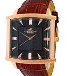 Mens Swiss Two Layer Classic Design by Adee Kaye-Rose Tone/Black dial