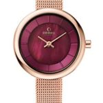 Obaku Women’s Analog-Quartz Watch with Stainless Steel Strap, Rose Gold, 10 (Model: V146LXVQMV)