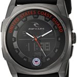 Rip Curl KAOS Stainless Steel Quartz Watch with Polyurethane Strap, Black, 26 (Model: A2817)