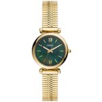 Fossil Women Mini Carlie Stainless Steel and Mesh Casual Quartz Watch