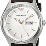 Emporio Armani Men’s AR1999 Dress Brown Leather Quartz Watch