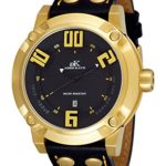 Adee Kaye Men’s AK7281-MG Analog Display Japanese Quartz Black Watch