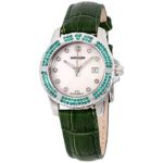 Wenger Women’s 70313 Sport Elegance Green Leather Strap Watch