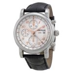 Montblanc Star Chronograph UTC Silver Dial Black Leather Mens Watch 110590