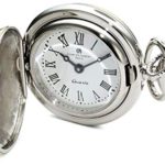 Charles-Hubert, Paris 6817 Classic Collection Two-Tone Finish Brass Quartz Pendant Pocket Watch