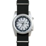 Bertucci A-2SEL EL Supper Illuminated 22030 Mens Black NATO Italian Rubber Band Black Quartz Dial Watch