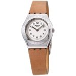 Swatch Womens Analogue Quartz Watch with Leather Strap YSS321