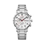 Wenger Men’s Attitude Swiss-Quartz Stainless-Steel Strap, Silver, 22 Casual Watch (Model: 01.1543.110)