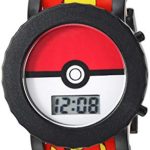 Pokemon Boys’ Quartz Watch with Plastic Strap, red, 18 (Model: POK4049)