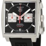 TAG Heuer Men’s CAW2114FT6021 Monaco Black Dial Watch