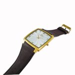 Mens Swiss Stainless Steel & Leather Watch by Adee Kaye-Gold Tone