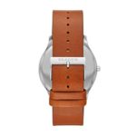 Skagen Men’s Jorn Quartz Analog Stainless Steel and Leather Watch, Color: Metallic (Model: SKW6552)