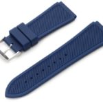 Hadley-Roma 24mm ‘Men’s’ Silicone Watch Strap, Color:Blue (Model: MS3346RF 240)