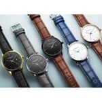 Stuhrling Original Mens Watch Calfskin Leather Strap – Dress + Casual Design – Analog Watch Dial with Date, 3997Z Watches for Men Collection (Black Brown)