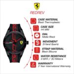 Ferrari Men’s Quartz Watch with Silicone Strap, Black, 20 (Model: 0830614)