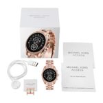 Michael Kors Access Women’s Bradshaw 2 Touchscreen Stainless Steel Smartwatch, Rose Gold tone w/Pave centerlinks-MKT5089