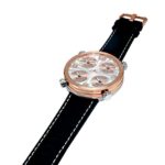 Adee Kaye Mens”Circuit” 4 Time Zone Watch-Rose Tone/Silver-Rose Gold sub dial