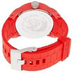 Diesel Men’s Double Down Quartz Silicone Three-Hand Watch, Color: Red/Grey (Model: DZ1440)