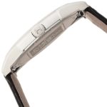 Hamilton Men’s Jazzmaster Stainless Steel Swiss-Quartz Watch with Leather Calfskin Strap, Black, 20 (Model: H38511743)