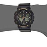 Casio Men’s G-Shock XL Series Japanese Quartz Watch with Silicone Strap, Black, 23 (Model: GA-100GBX-1A9)